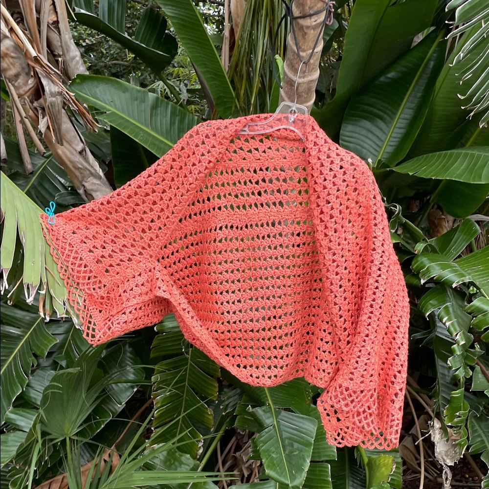 Hand crochet sweater jacket